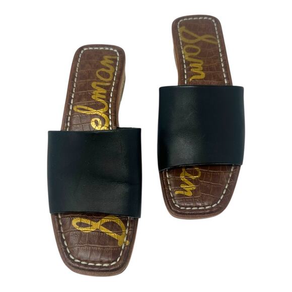 Sam Edelman Valery Leather Slip On Wedge Sandals Size 6.5 - Picture 1 of 10